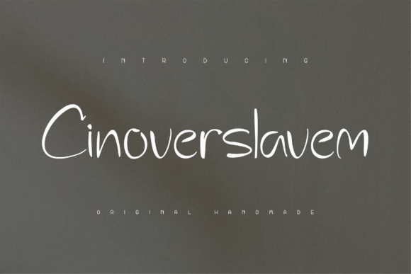 Cinoverslavem: A Handwritten Font for Editorial Warmth