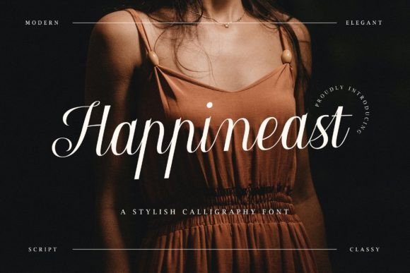 Happineast: A Calligraphy Font for Thoughtful Editorial Design