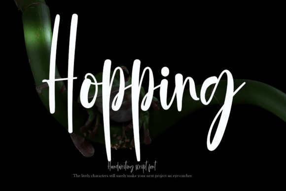 Hopping Font: A Handwritten Script for Crafters and Product Makers