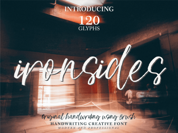 Ironsides Brush Font: Handcrafted Typeface for Makers