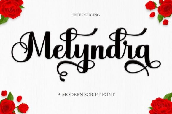Melyndra: A Calligraphy Font for Handmade Products and Craft Designs