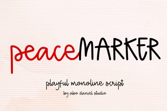 Peace Marker: A Handwritten Script Font for Crafters and Product Makers