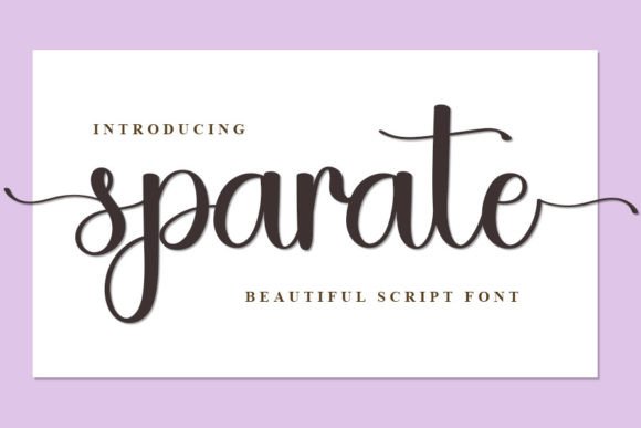Sparate Handwritten Font for Handmade Products and Branding