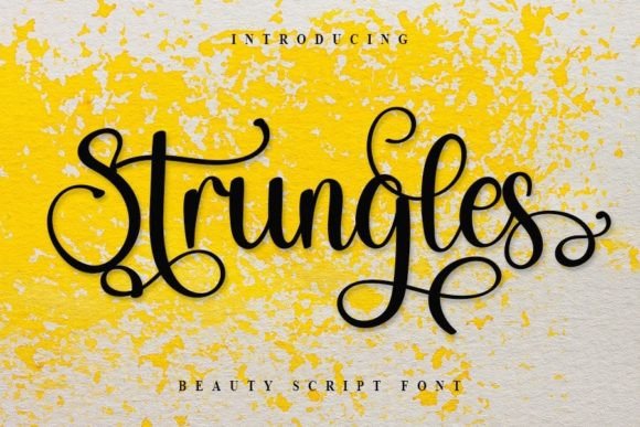 Strungles: A Refined Handwritten Font for Editorial Design