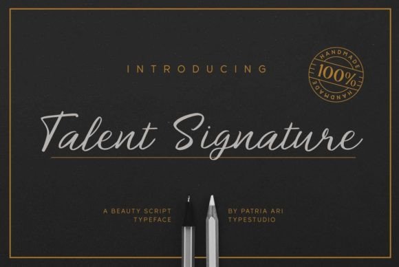 Talent Signature: A Handwritten Typeface for Editorial Design