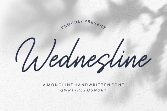 Wednesline Font: A Handwritten Typeface for Handmade Product Design